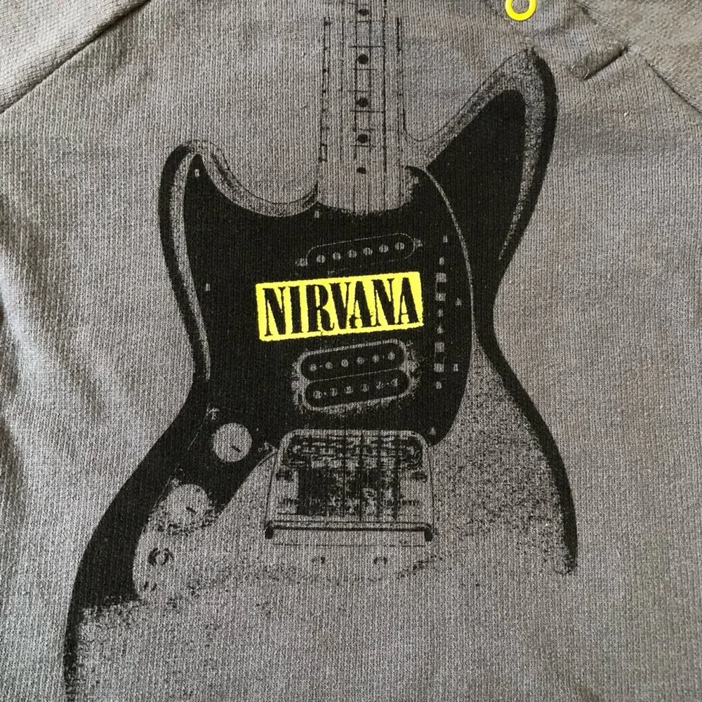 NIRVANA Baby Graphic Tee Charcoal Long Sleeve Band Top